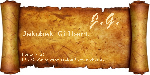 Jakubek Gilbert névjegykártya